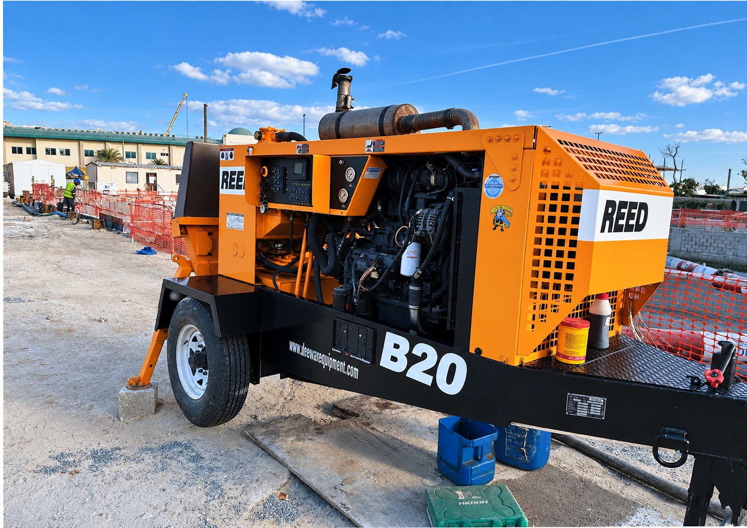 REED B20 concrete pump pictured in NovaCrete’s company profile